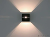8 x cube split wand opbouw spot zwart/goud - afbeelding 4 van  8