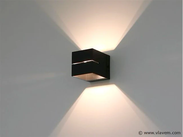 8 x cube split wand opbouw spot zwart/goud - afbeelding 5 van  8