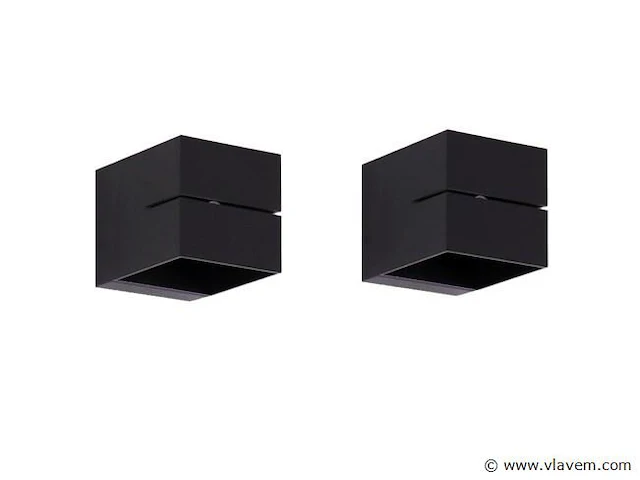 8 x cube split wand opbouw spot zwart/goud - afbeelding 7 van  8
