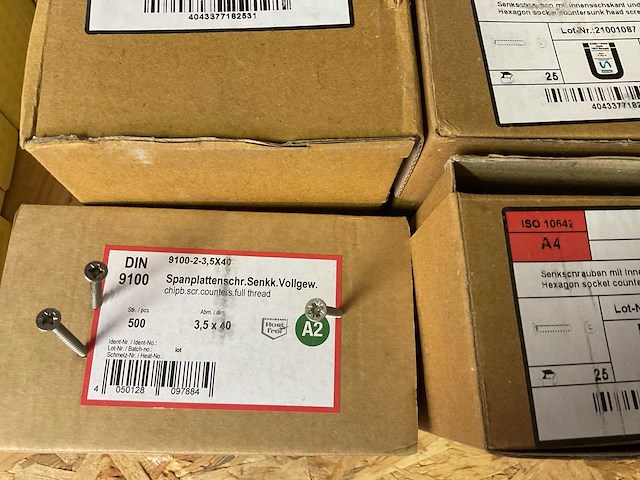 8 x dozen inox houtschroeven - afbeelding 2 van  7