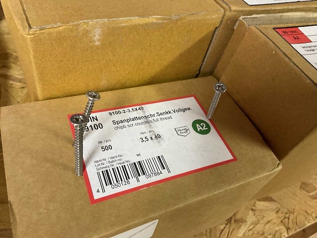 8 x dozen inox houtschroeven - afbeelding 3 van  7