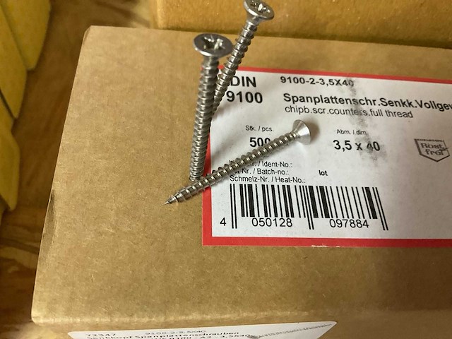 8 x dozen inox houtschroeven - afbeelding 4 van  7