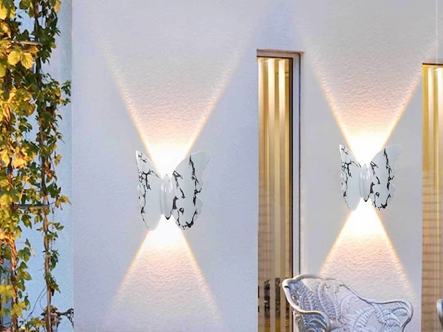 8 x farfalina wandlamp zwart wit - afbeelding 5 van  8