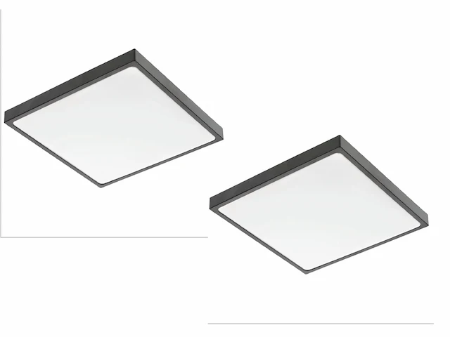 8 x gt atla plafond led lamp zwart - afbeelding 2 van  4