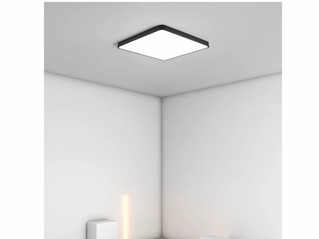 8 x gt atla plafond led lamp zwart - afbeelding 4 van  4