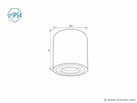 8 x gt tube spatwaterdichte opbouwspot - afbeelding 8 van  9