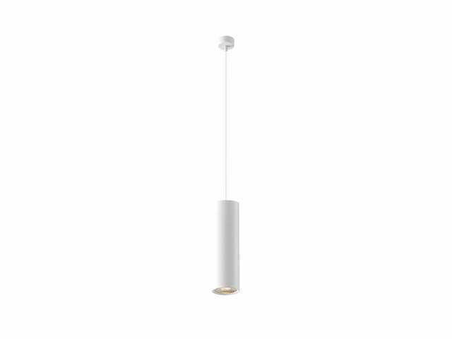 8 x gu10 decoratief hanglamp cilinder 24cm zand wit - afbeelding 1 van  6