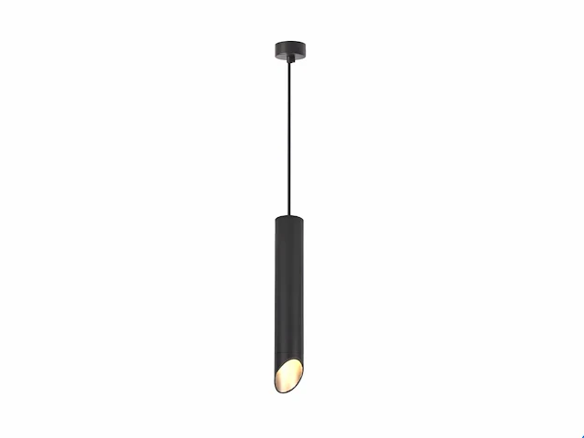 8 x gu10 decoratief hanglamp cilinder zand zwart 30cm - afbeelding 1 van  2