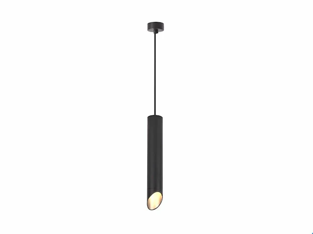 8 x gu10 decoratief hanglamp cilinder zand zwart 30cm - afbeelding 2 van  2
