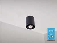 8 x gu10 design armatuur 10cm zwart kantelbaar - afbeelding 2 van  4