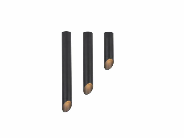 8 x gu10 opbouw design armatuur cilinder zand zwart 45cm - afbeelding 1 van  5