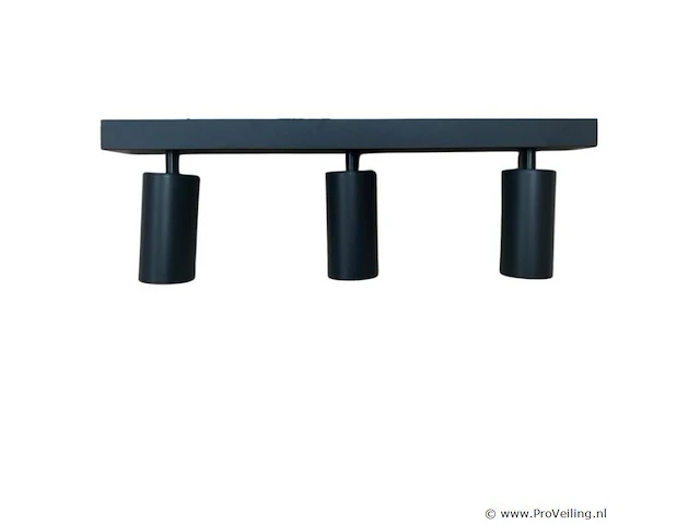 8 x gu10 opbouwarmatuur – 3 draaibare spots – zwart – aluminium – draaibaar 350°/70° – ip20 - afbeelding 2 van  5