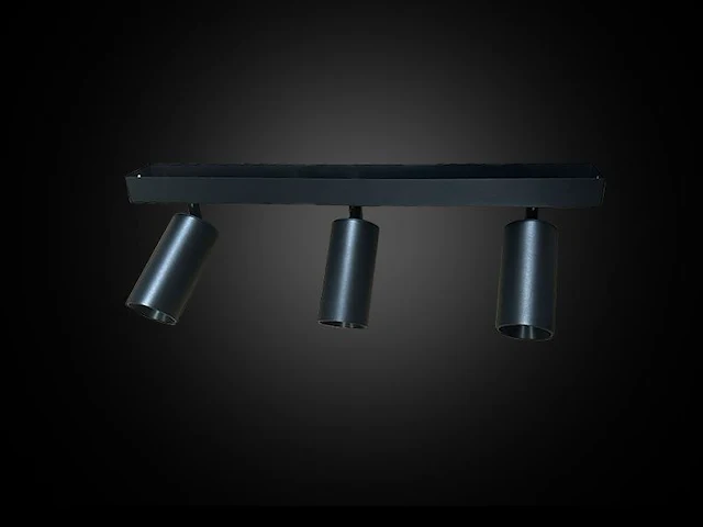 8 x gu10 opbouwarmatuur – 3 draaibare spots – zwart – aluminium – draaibaar 350°/70° – ip20 - afbeelding 3 van  5