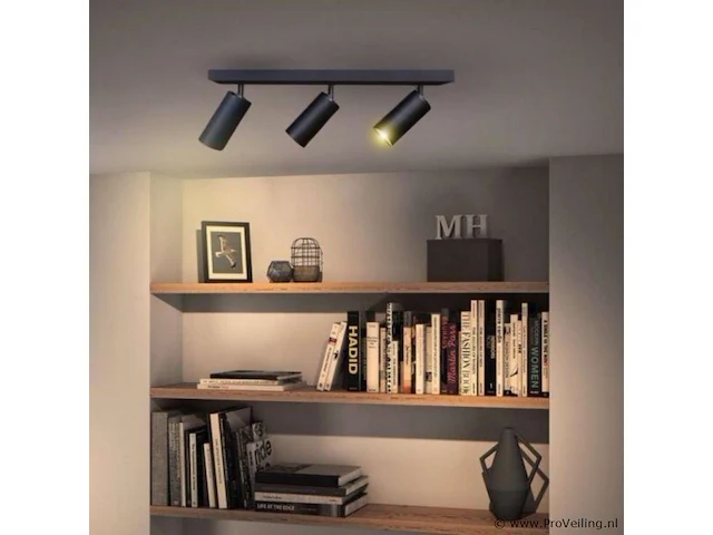 8 x gu10 opbouwarmatuur – 3 draaibare spots – zwart – aluminium – draaibaar 350°/70° – ip20 - afbeelding 5 van  5