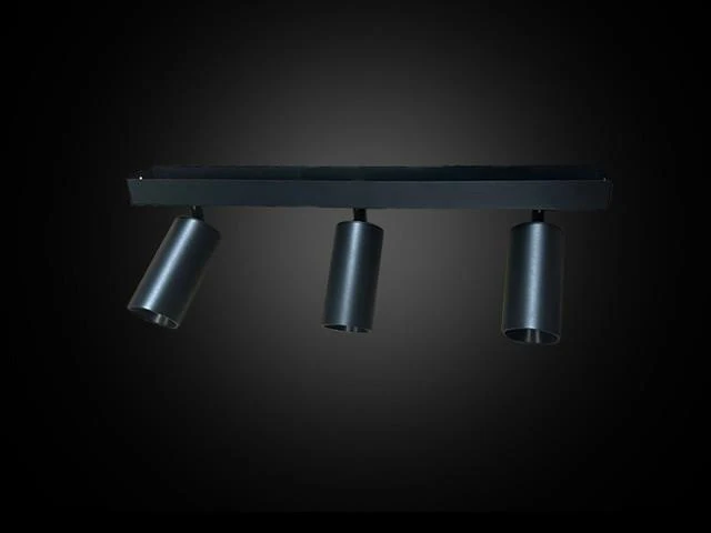 8 x gu10 opbouwarmatuur – 3 draaibare spots – zwart – aluminium – draaibaar 350°/70° – ip20 - afbeelding 3 van  5