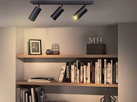 8 x gu10 opbouwarmatuur – 3 draaibare spots – zwart – aluminium – draaibaar 350°/70° – ip20 - afbeelding 5 van  5