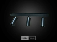 8 x gu10 opbouwarmatuur – 3 draaibare spots – zwart – aluminium – draaibaar 350°/70° – ip20 - afbeelding 4 van  6