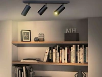 8 x gu10 opbouwarmatuur – 3 draaibare spots – zwart – aluminium – draaibaar 350°/70° – ip20 - afbeelding 6 van  6