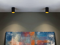 8 x gu10 opbouwspot armatuur cilinder zand goud en zwart - afbeelding 3 van  5