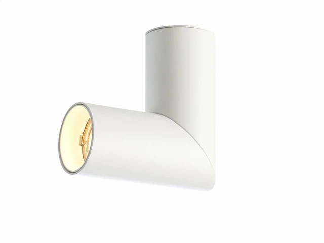 8 x gu10 opbouwspot armatuur cilinder zand wit draaibaar - afbeelding 1 van  6