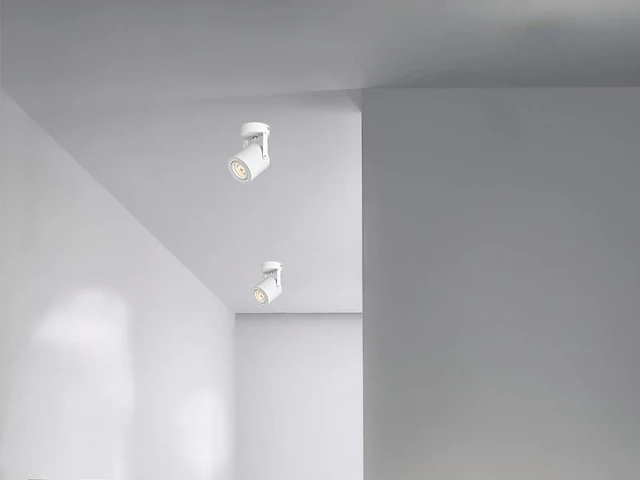 8 x gu10 opbouwspot armatuur cilinder zand wit draaibaar - afbeelding 2 van  4