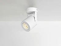 8 x gu10 opbouwspot armatuur cilinder zand wit draaibaar - afbeelding 3 van  4