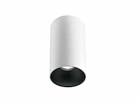 8 x gu10 opbouwspot armatuur cilinder zand wit en zwart - afbeelding 2 van  6
