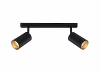 8 x gu10 opbouwspot armatuur dubbel cilinder zand zwart draaibaar - afbeelding 3 van  5