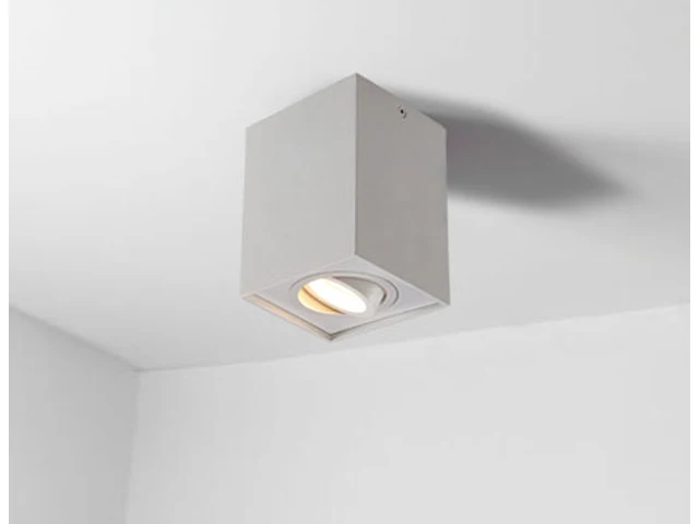 8 x gu10 opbouwspot armatuur rechthoekig wit kantelbaar 12,5cm - afbeelding 3 van  6