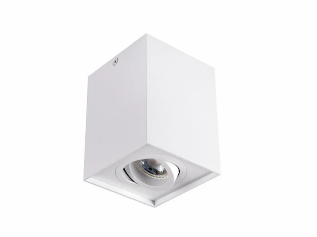 8 x gu10 opbouwspot armatuur rechthoekig wit kantelbaar 12,5cm - afbeelding 4 van  6