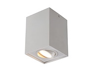 8 x gu10 opbouwspot armatuur rechthoekig wit kantelbaar 12,5cm - afbeelding 1 van  6