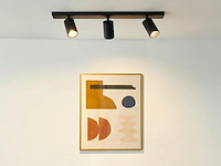 8 x gu10 opbouwspot armatuur triple cilinder zand zwart draaibaar - afbeelding 2 van  3