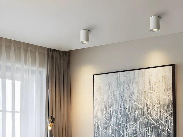 8 x gu10 opbouwspot armatuur wit kantelbaar 12,5cm - afbeelding 1 van  7