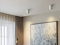 8 x gu10 opbouwspot armatuur wit kantelbaar 12,5cm - afbeelding 1 van  7