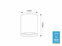 8 x gu10 opbouwspot armatuur wit kantelbaar 12,5cm - afbeelding 7 van  7