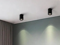 8 x gu10 opbouwspot armatuur zwart kantelbaar 12,5cm - afbeelding 1 van  7