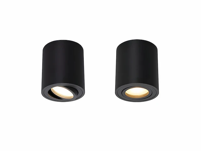8 x gu10 opbouwspot armatuur zwart kantelbaar 8,4cm - afbeelding 3 van  6