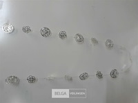 8 x guirlande 1,95 m met zilveren plaatjes als roos - afbeelding 3 van  3