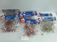 8 x hangdeco kerstboom 3 stuks / engel 2 stuks rood/goud - afbeelding 1 van  3