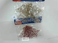 8 x hangdeco kerstboom 3 stuks / engel 2 stuks rood/goud - afbeelding 3 van  3