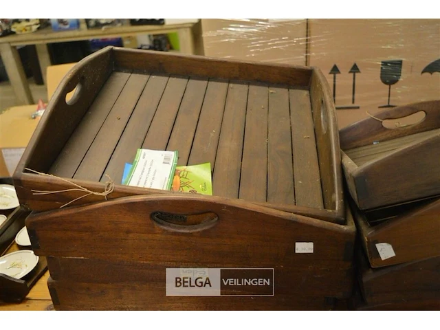 8 x houten dienbladen div maten - afbeelding 2 van  3