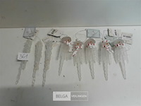 8 x ijspegel 14 cm 5 x sneeuwmanhoofd 3 x spies - afbeelding 2 van  3