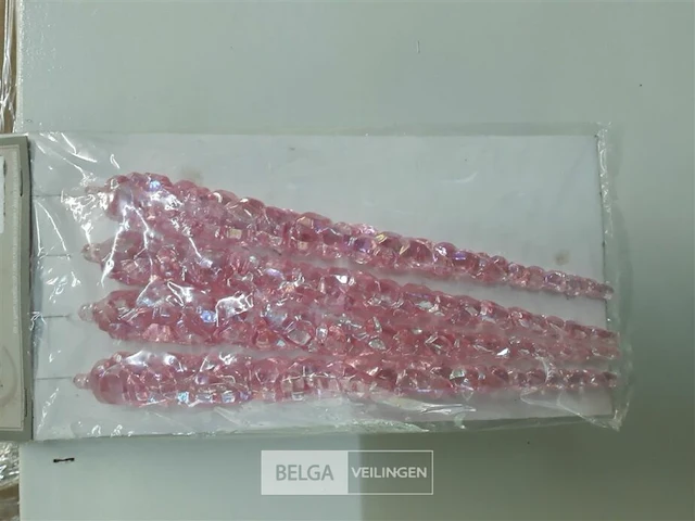 8 x ijspegel 4 stuks roze 18 cm - afbeelding 3 van  3