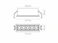 8 x intec sinkro 5 lichts mini grid armatuur - afbeelding 8 van  11