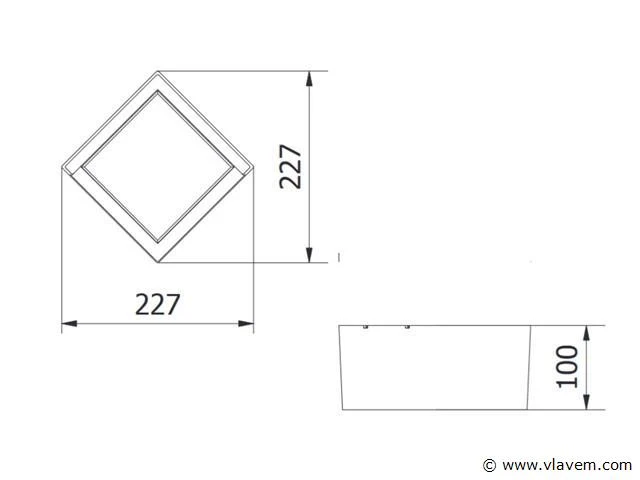 8 x karo led buiten wandlamp opaal - afbeelding 3 van  6