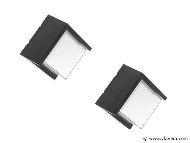 8 x karo led buiten wandlamp opaal - afbeelding 4 van  6