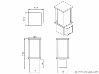 8 x keni wand lamp dimbaar zwart - afbeelding 2 van  5