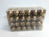 8 x kerstbal pvc bruin/goud 6 stuks 5,5 cm - afbeelding 2 van  3