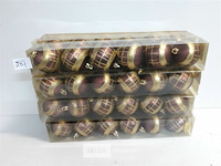 8 x kerstbal pvc bruin/goud 6 stuks 5,5 cm - afbeelding 1 van  3