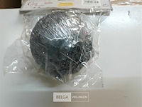 8 x kerstbal pvc zilver met glitter + pluimen 8 cm - afbeelding 3 van  3